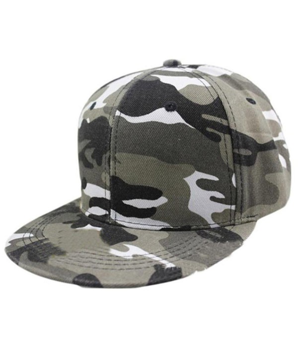 Men Women Camouflage Baseball Cap Hip Hop Dance Hat Cap Grey CO12IFRTGUV