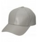 Grey Genuine Leather Baseball Cap Hat Made In The USA - CF119TIWU31