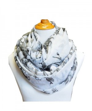 SCARF_TRADINGINC Floral Light Weight X-large Infinity Scarf - Rosa White - C311WS1JLLP