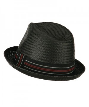 Mens Paper Woven Straw Fedora