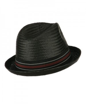 Mens Paper Woven Straw Fedora in Men's Fedoras