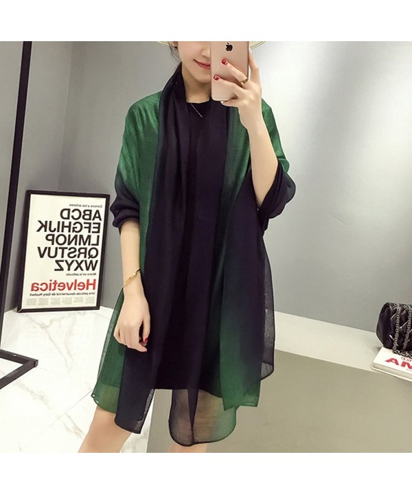 Cotton Silk Scarf Elegant Soft Wraps Color Shade Scarves For Women Dark Green Cm12n5r9sje 1527