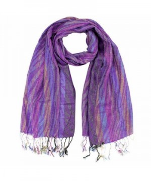 Metallic Multicolor Pashmina Scarf - Purple - CY1152OSUA7