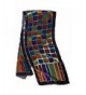 Women's Fashion Scarf - Stained Glass Velvet Scarf with Black Border - C312O39PXCK