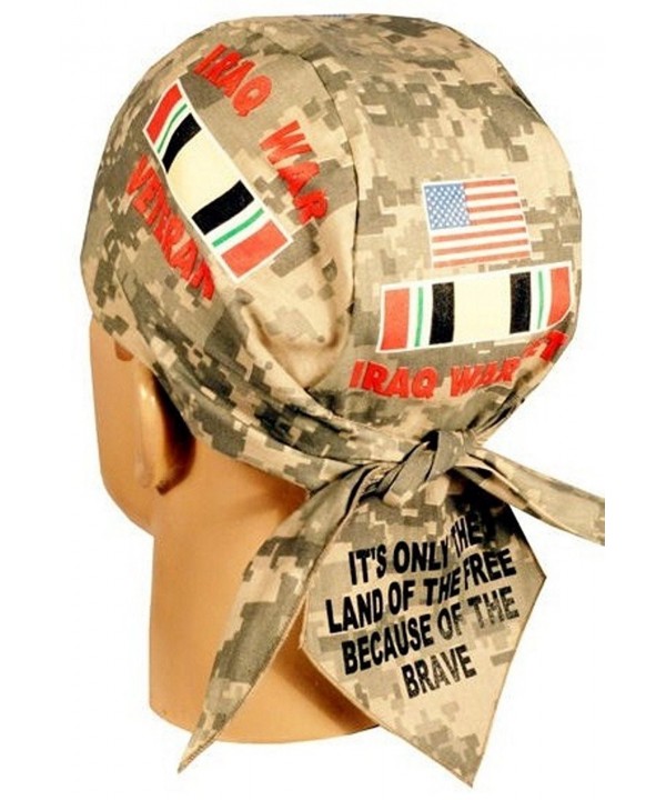 Skull Cap Headwraps Doo Rags - Iraq War Veteran on ACU Digital Camo - C012ELHN2L3