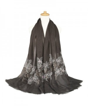 GERINLY Delicate Embroidery floret Scarf in Fashion Scarves