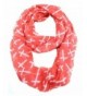 Modadorn Fall to Winter Cross Print Infinitiy Scarf - Coral - CN11KT7NBWF