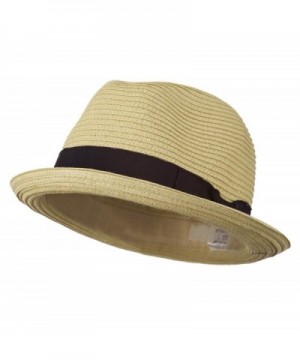 Toyo Paper Straw Fedora Hat - Tan W19S62C - CR11D3H6GST